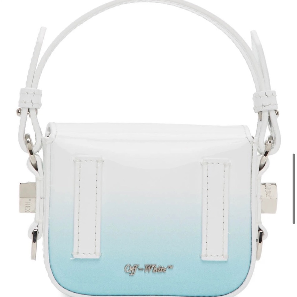 Off-White Baby Gradient Leather Light blue Bag